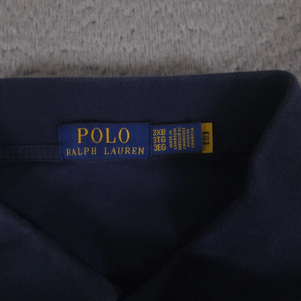 Polo Ralph Lauren Polo Shirt Mens 3XB Navy Soft Cotton Short Sleeve‎ Pony Logo